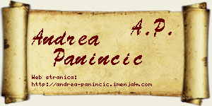 Andrea Paninčić vizit kartica